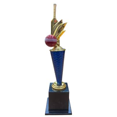 Golden Bat Cricket Premium Quality Metal Trophy