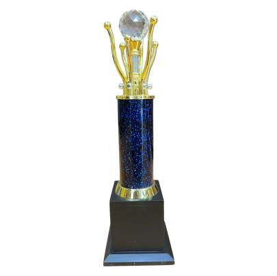 YKM 204 Premium Quality Metal Crystal Trophy Corporate Trophy